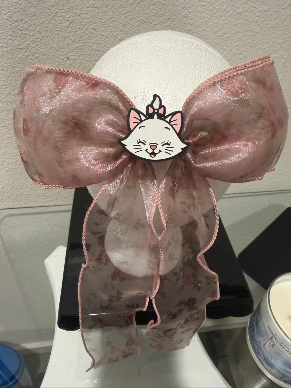 Pink Shimmery “Marie” Bow